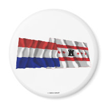 Netherlands & Drenthe Waving Flags Fridge Magnets