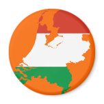Netherlands Dutch flag map Refrigerator Magnet