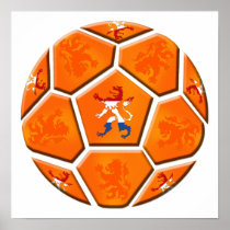 Netherlands Dutch flag Soccer ball gifts Poster