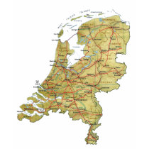 Netherlands Flag and Map T-Shirt