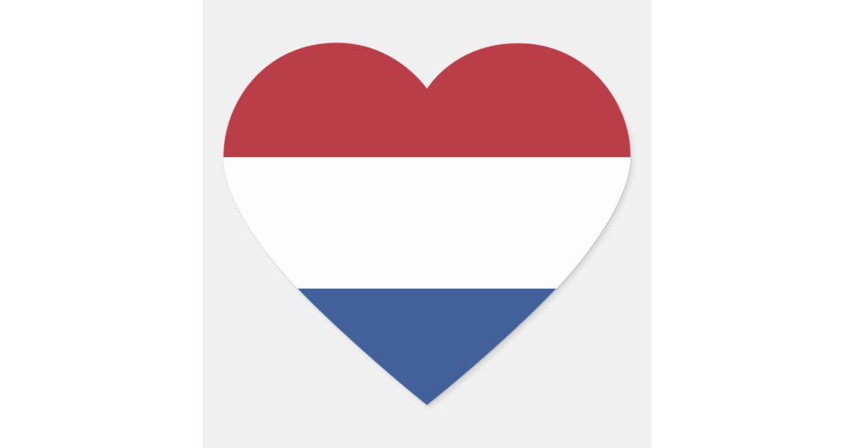 Netherlands Flag Heart Sticker | Zazzle