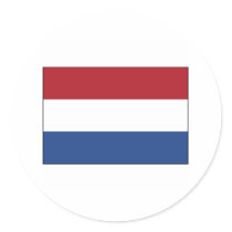 Netherlands FLAG International Round Sticker