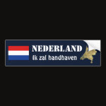 Netherlands Flag Map Text Bumper Sticker