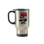 This adorable little panda is too cute! He's featured in front of a large flag from the Netherlands and ready to play football and score some goals. This cute design is perfect for football players and soccer fans.
