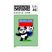 Netherlands Football Panda Stamp