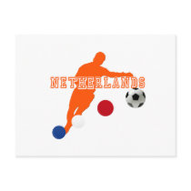 Netherlands football player soccer ball gear postcards by SoccerJersey Netherlands football player soccer ball gear postcards