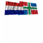 Netherlands &amp; Groningen Waving Flags T-shirts