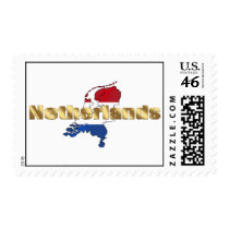 Netherlands (Holland) Dutch flag log gear Stamp