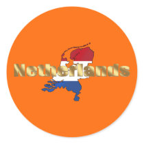 Netherlands (Holland) Dutch flag log gear Sticker