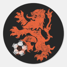 Netherlands Lion Round Sticker
