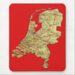 Netherlands Map Mousepad