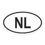 Netherlands "NL" Oval Sticker