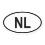 Netherlands "NL" Oval Sticker
