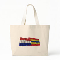 Netherlands & Overijssel Waving Flags Tote Bags