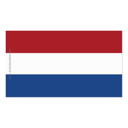 Netherlands Plain Flag Business Card Template (back side)