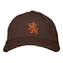 Netherlands Rampant Lion Distressed cap Baseball Cap