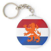 Netherlands Rampant lion Netherlands flag Keychain
