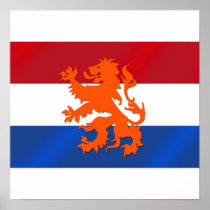 Netherlands Rampant lion Netherlands flag Print