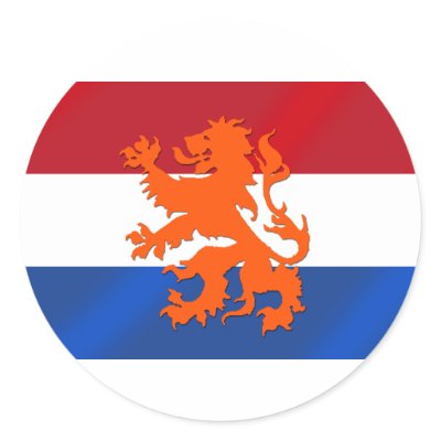 Netherlands Rampant lion Netherlands flag Stickers by SoccerJersey