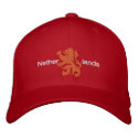 Netherlands Red and Orange Rampant Lion Cap embroidered hats by SoccerJersey Netherlands Red and Orange Rampant Lion Cap embroidered hats