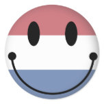 Netherlands Smiley Round Sticker