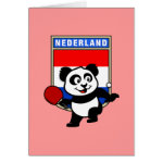 This is a cute shirt for table tennis players and fans. Panda loves to play table tennis in front of this flag of the Netherlands! This table tennis panda shirt is a great gift for table tennis players and fans!