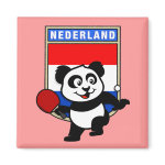 This is a cute shirt for table tennis players and fans. Panda loves to play table tennis in front of this flag of the Netherlands! This table tennis panda shirt is a great gift for table tennis players and fans!