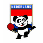 This is a cute shirt for table tennis players and fans. Panda loves to play table tennis in front of this flag of the Netherlands! This table tennis panda shirt is a great gift for table tennis players and fans!