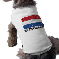 Netherlands Vintage Flag Dog Tee