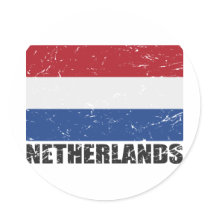 Netherlands Vintage Flag stickers by allworldtees Netherlands Vintage Flag stickers