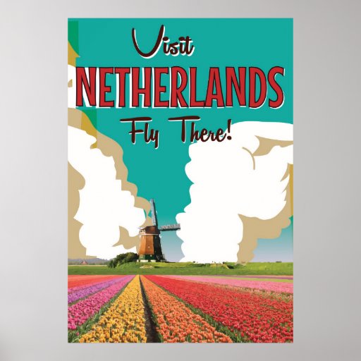 Netherlands vintage travel poster Zazzle