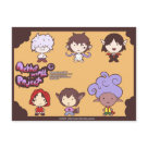 postcard - This postcard has the main characters of my illustration project, "Netherworld Project". For fans of cute monsters!