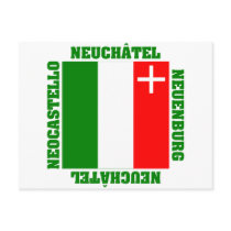 Neuchatel Switzerland Canton Flag postcards