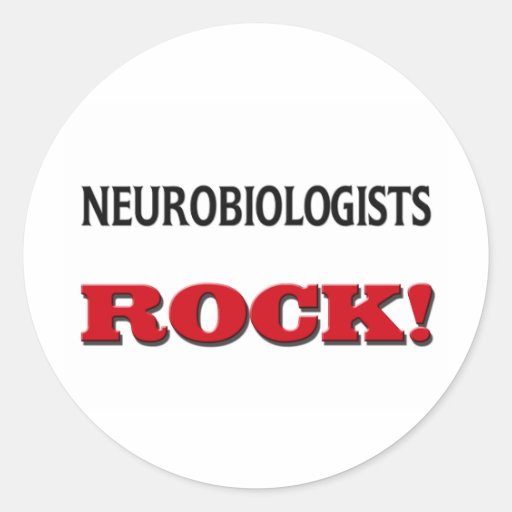 Neurobiologists Rock Round Stickers
