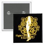 Neuroblastoma Abstract Fight Like a Girl buttons