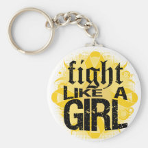 Neuroblastoma Cancer Fight Like A Girl Rock Ed. Key Chains