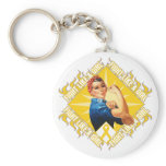 Neuroblastoma Cancer Fight Rosie The Riveter Key Chains