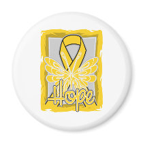 Neuroblastoma Cancer Hope Butterfly Portrait Fridge Magnets