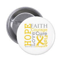 Neuroblastoma Cancer Hope Faith Motto Pinback Button