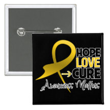 Neuroblastoma Cancer Hope Love Cure Pinback Buttons