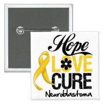 Neuroblastoma Cancer Hope Love Cure Buttons