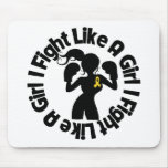 Neuroblastoma Cancer I Fight Like A Girl Pose mousepads