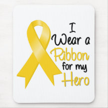 Neuroblastoma Cancer I Wear a Ribbon For My Hero Mousepads