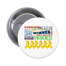 Neuroblastoma Cancer Inspirational Words Button