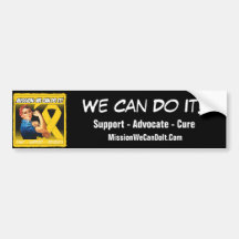 Neuroblastoma Cancer Mission We Can Do It Bumper Stickers