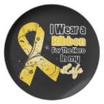 Neuroblastoma Cancer Ribbon Hero in My Life Party Plate