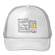 Neuroblastoma Cancer Supportive Words Hats