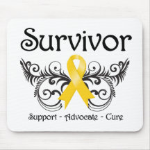 Neuroblastoma Cancer Survivor Floral Deco Mouse Pads