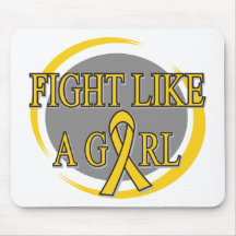 Neuroblastoma Fight Like A Girl Circular Mousepads