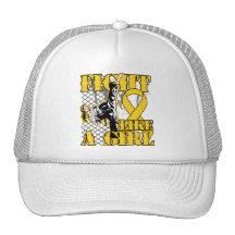 Neuroblastoma Fight Like A Girl Kick Mesh Hat